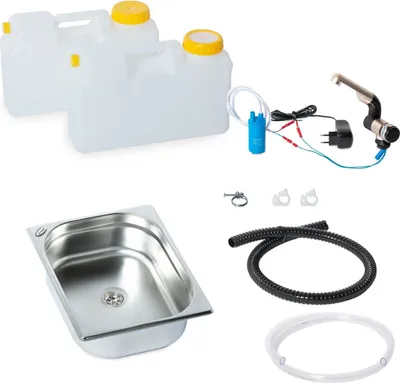 Immagine prodotto di 230V mini cucina da campeggio cucina kit blocco lavello 325x265x100mm Barwig T4 T6