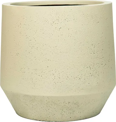 Produktbild von VIVANNO Blumentopf Fiberglas NEXORA Rund, Vesuvbeige matt - 41x38 cm