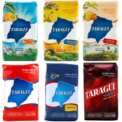 Obrázek produktu pro Yerba Mate Taragui Premium Mix – Sada 6 oblíbených příchutí, 6x500g