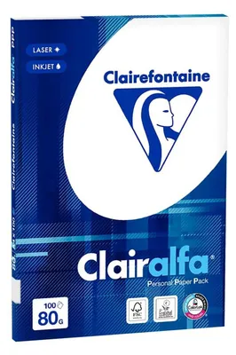 Immagine prodotto di Carta per stampante Clairalfa 100 fogli A4 bianco 80g