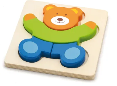 Image de VIGA Premier puzzle en bois pour bébé ours