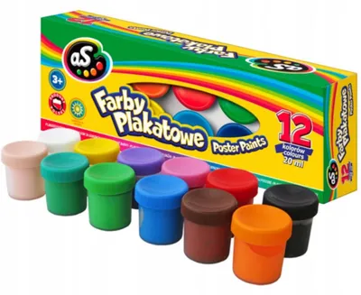 Produktbild von Astra Schulplakatfarben 12 Farben 20ml Set