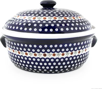 Produktbild von Original Bunzlauer Keramik Brottopf mit Deckel rund, 36,5 x 23,0 cm, Design 41