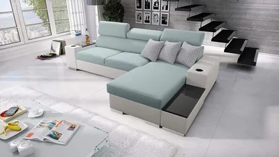 Produktbild von ete I Mini Ecksofa mit schlaffunktion und bettkasten - die perfekte Lösung für Ihr Wohnzimmer - Sofa l Form - Couch l Form - eckcouch