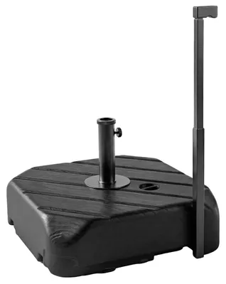Produktbild von Sonnenschirmständer - Schirmständer mit Rollen - Befüllbar mit Sand 72 kg - Mobil - Schwarz