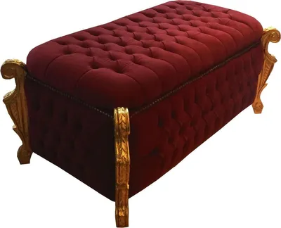Immagine prodotto di Casa Padrino Panca Barocca, Cassapanca Bordeaux / Oro - Cassapanca Barocca
