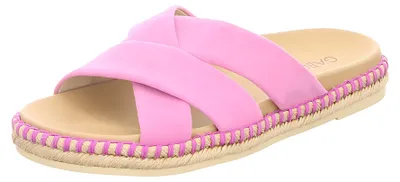 Produktbild von Gabor Damen Pantoletten in Rosa mit weichem Fußbett und Espadrille-Optik