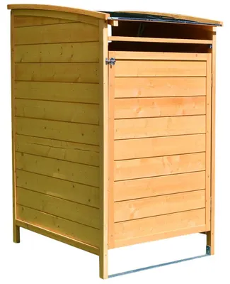 Obrázok produktu pre Obal na odpadky hnedý jednoduchý box 2x 120L alebo 240L záhradný box zinok strecha drevo