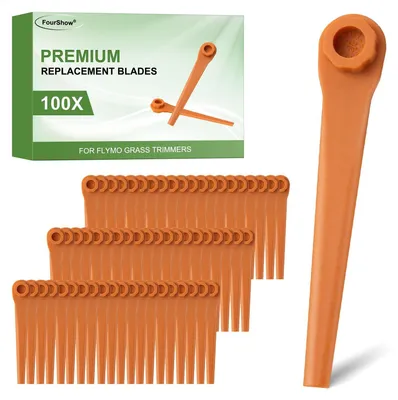 100 Kunststoffmesser für Grasschneider, Ersatzmesser, 70 mm