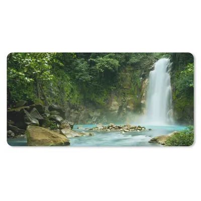 Produktbild von MuchoWow® Mauspad Mousepad Dschungel - Natur - Wasserfall 60x30 cm - Mousepads - Maus Mat - Pad - Mausunterlage - Nachhaltig