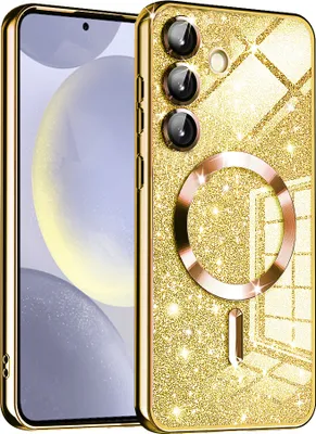 Zdjęcie produktu dla Techsuit Luxury Glitter MagSafe – etui na Samsung Galaxy S24 – złote