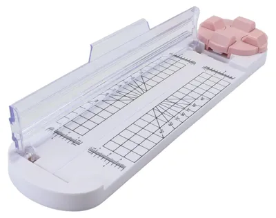 4-in-1 Papierschneider mit Rillwerkzeug, Scrapbooking, 355x83 mm, rosa