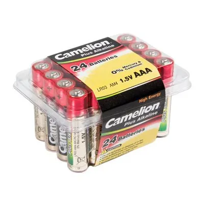 Obrázok produktu pre Camelion LR03-PB24, Batéria na jedno použitie, AAA, Alkalický, 1,5 V, 24 kusov, 60 x 76 x 44 mm