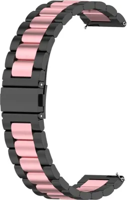 Zdjęcie produktu dla Sportowy pasek zamienny do Huawei Watch GT 3 42 mm ze stali nierdzewnej, kolor: czarny, różowe złoto