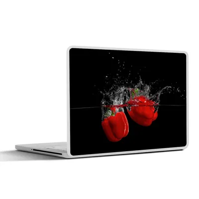 Produktbild von MuchoWow® Laptop Aufkleber Sticker Cover Paprika - Gemüse - Stilleben - Wasser - Rot 36.5x27.5 cm - Laptop-Sticker
