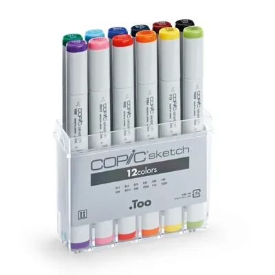 Immagine prodotto di Set di pennarelli grafici Copic - Ricaricabili con inchiostro Copic - 12 pz