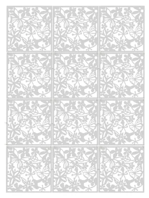 Produktbild von 12 Stück Hängender Raumteiler, 40x40 cm Paravent Wandtrennwand Sichtschutz für Zuhause und Hotel