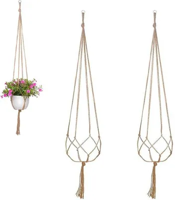 Produktbild von Hängender Blumentopf für Wand, 2-teilig, für Innen- und Außenbereich, Büro, Terrasse und Garten, beige, 122 cm
