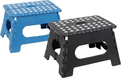 Productafbeelding van Famanu inklapbare kruk, robuust en ruimtebesparend - 1 stuk - blauw of grijs