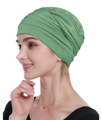 Immagine prodotto di Copricapo in bambù per pazienti oncologici, caldo, taglia unica, verde