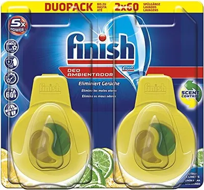 Produktbild von Finish Spülmaschinen-Deo Citrus und Limette – Deo für den Geschirrspüler – Gegen schlechte Gerüche – 1 x 2 Stück