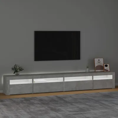 Produktbild von The Living Store TV-Schrank mit LED-Leuchten Betongrau 270x35x40 cm