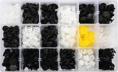 Immagine prodotto di Set clip in plastica per auto - confezione rivetti, clip e fissaggi universali per veicoli - carrozzeria e accessori auto, clip di fissaggio per auto Honda 345 pezzi