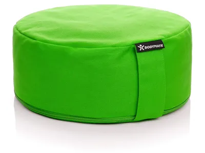 Productafbeelding van Meditatiekussen 31 cm, boekweitschillen, katoenen hoes, wasbaar, voor yoga