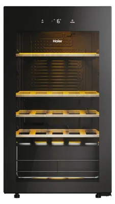 Produktbild von Haier Wine Bank 50 Series 3 HWS34GGH1, Weinkühler mit Kompressor, Freistehend, 34 Flasche(n), G, Schwarz, Schwarz