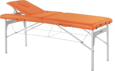 Obrázek produktu pro Léčebný stůl, masážní stůl, skládací stůl, pojízdný, výška 68-84 cm, barva:48 klementinová