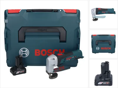 Produktbild von Bosch GSC 12V-13 Professional Akku Blechschere 12 V + 1x Akku 6,0 Ah + L-Boxx - ohne Ladegerät