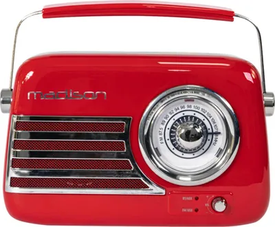 Obrázek produktu pro Přenosné nostalgické rádio FREESOUND-VR40R s Bluetooth USB a FM 30 W červené barvy