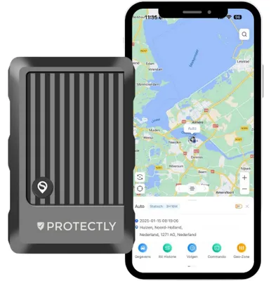 Produktbild von Protectly® GPS Tracker – 150 Länder – 10 Jahre SIM ohne Kosten – 10000mAh Akku – IP67 – Magnet – Auto/Koffer/Fahrrad
