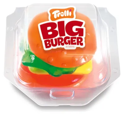 Produktbild von Open Food Big Burger - Trolli - 50 g, Palmöl, 50 g, D, e100, e120, e133, e270, e330, e440, e901, e903