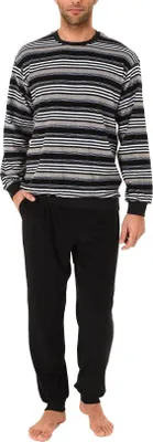 Immagine prodotto di Pigiama da uomo in spugna lungo con polsini - disponibile anche in taglie forti - 101 93 732 ; grigio scuro , 70