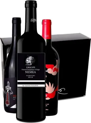 Produktbild von OREA - FEINKOST GESCHENK (OREA – Genusspaket Probier griechischer Rotwein)