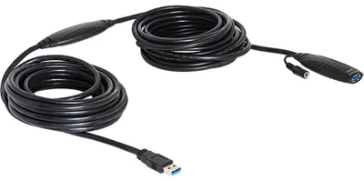 Produktbild von DeLOCK USB3.0-A - USB3.0-A, 10m, 10 m, USB A, USB A, USB 3.2 Gen 1 (3.1 Gen 1), Männlich/Weiblich, Schwarz