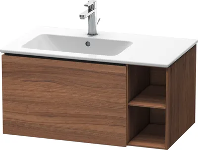 Image de Duravit L-Cube Meuble sous-lavabo suspendu, 1 tiroir, étagère sur le côté, vasque à gauche, 820x400x481mm, LC619107979