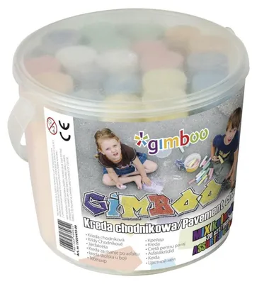 Zdjęcie produktu dla Kreda chodnikowa Gimboo XXL mix kolorów w wiaderku