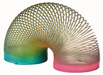 Obrázek produktu pro Moses. Skákací hračka Rainbow, kovová spirála v duhových barvách, experimentální hračka a klasická dětská hračka. Kouzelná skákací spirála Rainbow o průměru 6,5 cm