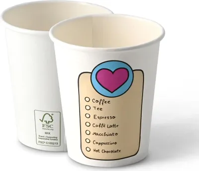 Image de Streusel de gobelets en papier "Coffeelove" 250 ml, 50 pièces