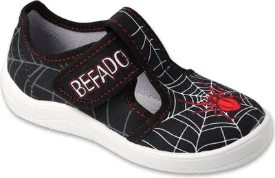 Produktbild von Befado Canvas-Hausschuhe flexibel 911X025 Spider Klettverschluss