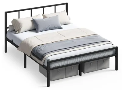 Productafbeelding van VASAGLE, enkel bedframe, 140 x 200 cm, bedframe met lattenbodem