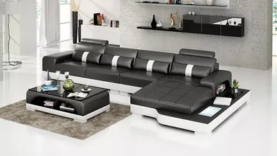 Produktbild von Ecksofa L-Form Ecksofa Ledersofa Designer-Sofa Polster Ecksofa Wohnlandschaft