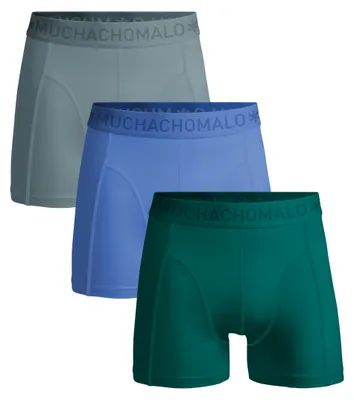Produktbild von Jungen, 3er-Pack Boxershorts, einfarbig, Grün/Blau/Grau, Größe 146/152