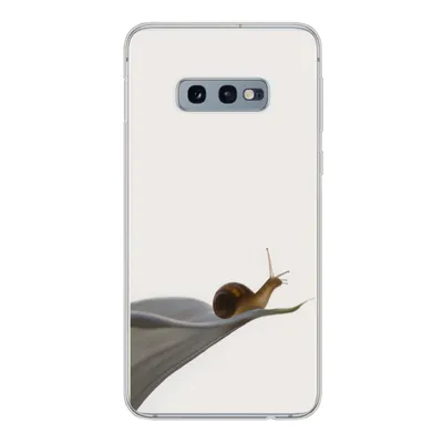Produktbild von MuchoWow® Handyhülle Schutzhülle Hülle für Samsung Galaxy S10e Schnecke - Lilie - Grau Silikon Softcase Handy Hülle - Handy