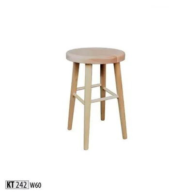 Produktbild von Sitzhocker Hocker hoch Holzhocker Massivholz Rund Sitzhocker Fußhocker Stühle