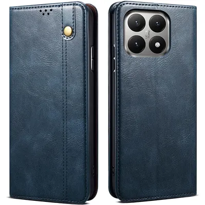 Image de Étui pour Xiaomi 15T, étui de protection en cuir à rabat avec fonction support, bleu