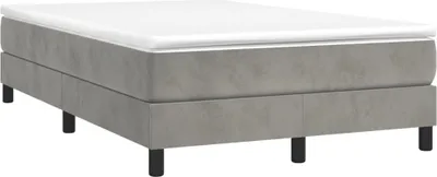 Produktbild von "Winterschlussverkauf "Boxspringbettgestell - CLORIS - Doppelbett - Robust und langlebig - Hellgrau 120x200 cm - Einfache Montage -  Samt - DEMöbel7932666