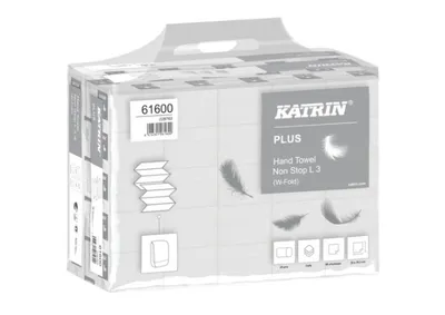 Obrázek produktu pro KATRIN 61600 KATRIN Papírové ručníky PLUS Non Stop L3 Interfold 3-vrstvé 2 250 utěrek